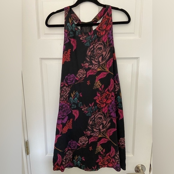Alice + Olivia Black Colorful Floral Romantic Formal Halter Cocktail Shift Dress - Picture 14 of 14